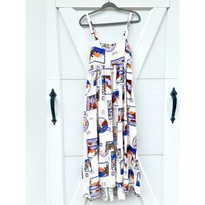 Paper Heart Anthropologie La Dolce Vita Linen Blend Maxi Dress